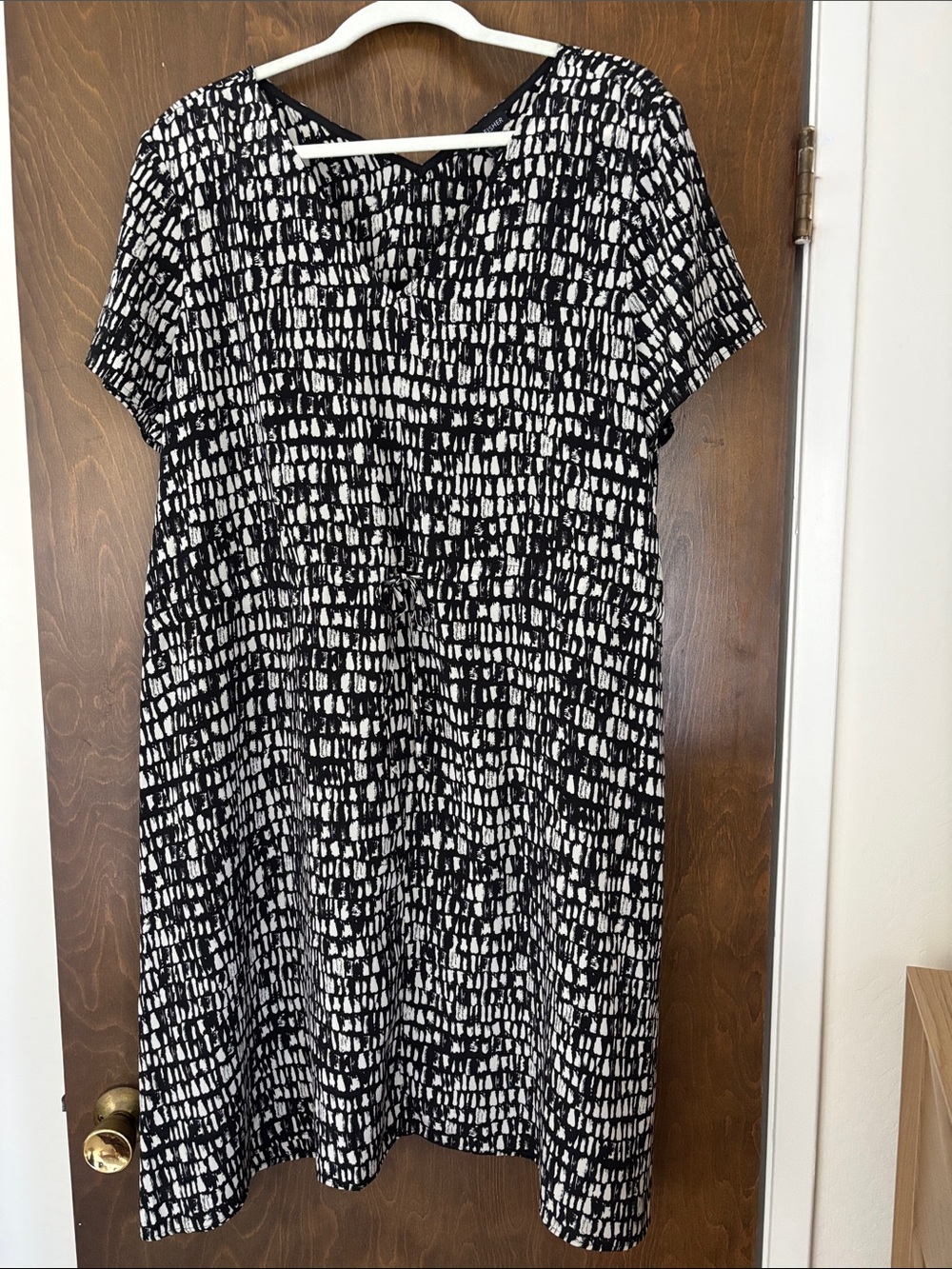 Eileen Fisher Short Sleeve Silk Dress L